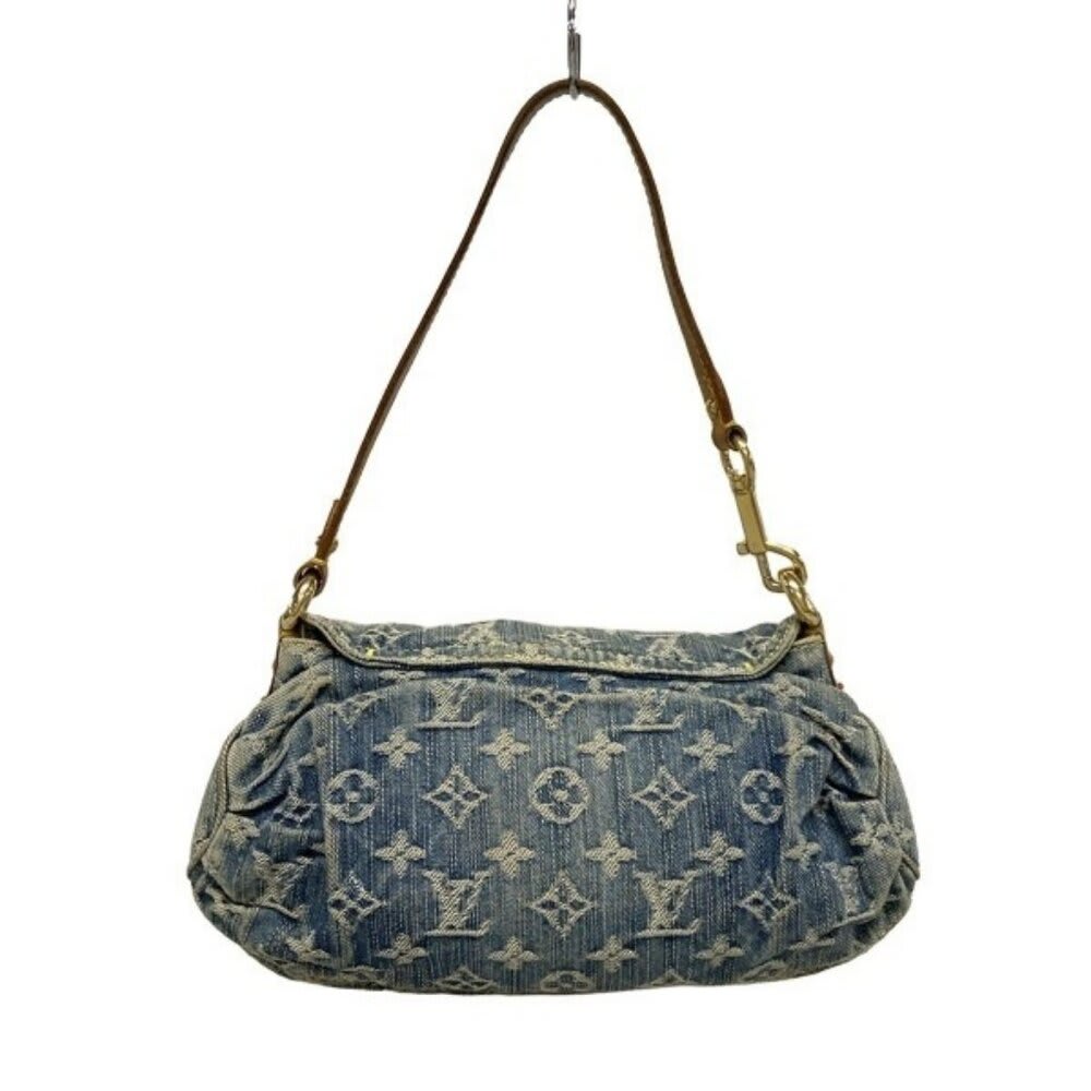 Louis Vuitton Denim Mini Pleaty Vintage Pouch Pochette Bag Monogram — view 3