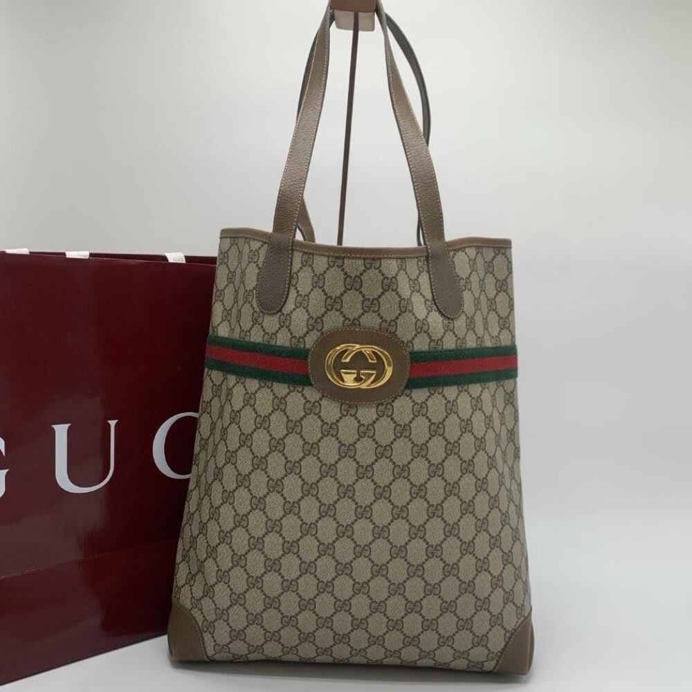 Gucci GG Marmont Sherry Large Tote Canvas Ophidia Shoulder Bag Handbag — view 4