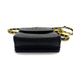 Chanel Vintage Mini Flap Bag Caviar Pouch Cigarette Case Crossbody