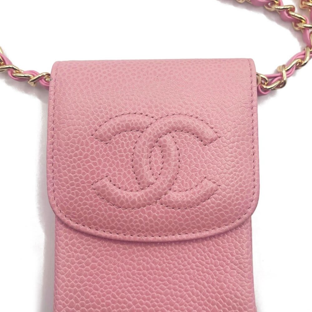 Chanel Vintage Mini Flap Caviar Leather Pouch Cigarette Case Crossbody — view 7