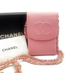 Chanel Vintage Mini Flap Caviar Leather Pouch Cigarette Case Crossbody — view 3