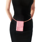 Chanel Vintage Mini Flap Caviar Leather Pouch Cigarette Case Crossbody — view 6