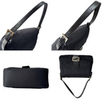 Fendi Mamma Zucca Bucket Baguette Shoulder Flap Bag Black Purse Tote — view 9