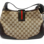 Gucci GG Jackie Sherry Web Canvas Shoulder Bag Charm Ophidia — view 9