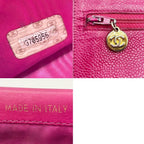 Chanel Caviar Classic Leather Wallet Chain Flap Pink Purse Crossbody — view 9