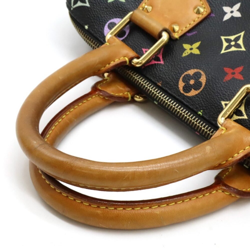 Louis Vuitton Speedy 30 Monogram Multicolor Sac Bag Black Tote Handbag — view 7