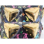 Louis Vuitton Speedy 30 Monogram Multicolor Sac Bag Black Tote Handbag — view 9
