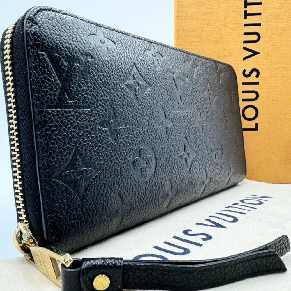 Louis Vuitton Monogram Empreinte Leather Zippy Long Wallet Black — view 2