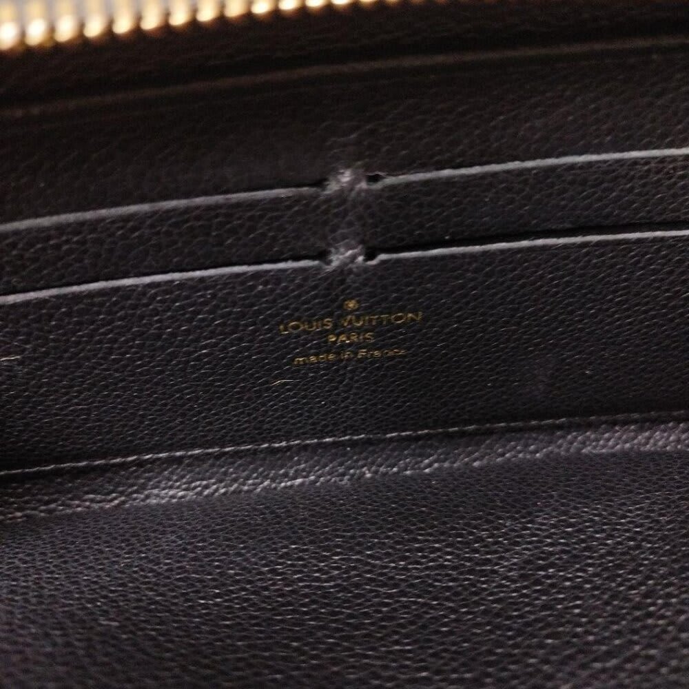 Louis Vuitton Monogram Empreinte Leather Zippy Long Wallet Black — view 7