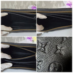 Louis Vuitton Monogram Empreinte Leather Zippy Long Wallet Black — view 8