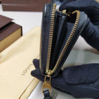 Louis Vuitton Monogram Empreinte Leather Zippy Long Wallet Black — view 9