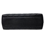 Chanel 24K CC Caviar Vintage Kelly Quilted Flap Bag Black Purse Handle — view 7