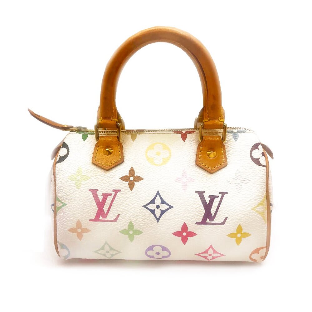 Louis Vuitton Mini Nano Speedy Monogram Multicolor Sac Bag HL White