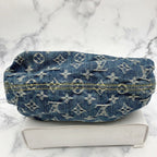 Louis Vuitton Denim Pleaty Monogram Vintage Pouch Pochette Hand Bag — view 5