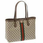 Gucci GG Supreme Ophidia Monogram Medium Shopping Tote Brown Tan Purse — view 4