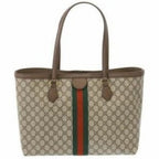 Gucci GG Supreme Ophidia Monogram Medium Shopping Tote Brown Tan Purse — view 7