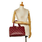 Chanel CC Wild Stitch Vintage Quilted Bowler Hand Bag Lambskin — view 4