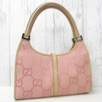 Gucci GG Jackie O Hobo Pink Shoulder Bag Sherry Monogram Web Leather — view 9