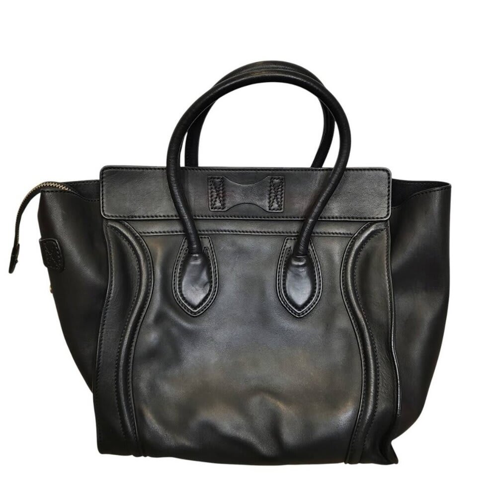 Celine Luggage Phantom Shopper Tote Bag F Black Purse — view 4