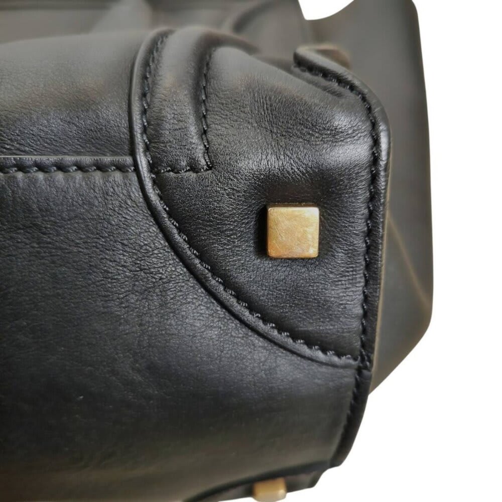 Celine Luggage Phantom Shopper Tote Bag F Black Purse — view 5