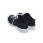 Chanel CC Sneakers Black and White Coco Mark Bicolor Canvas Shoes 37 7 — view 6
