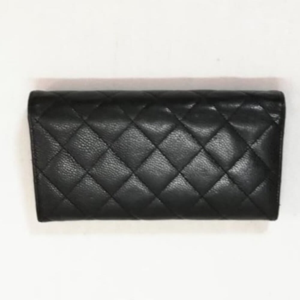 Chanel CC Classic Caviar Flap Wallet Chain Shoulder Crossbody Black — view 6