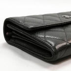 Chanel CC Classic Caviar Flap Wallet Chain Shoulder Crossbody Black — view 8