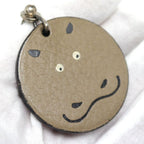 Hermes Key Holder Bag Charm Animal Cabas Grayish — view 3