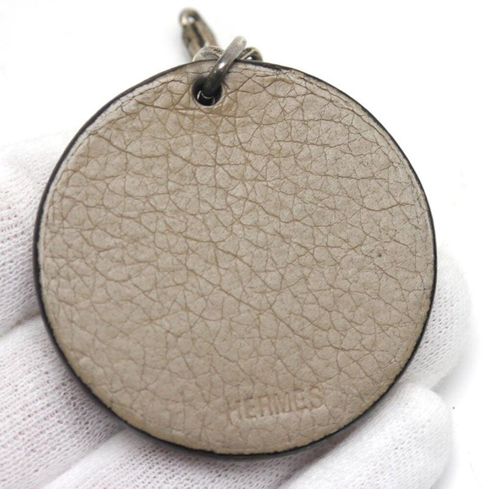 Hermes Key Holder Bag Charm Animal Cabas Grayish — view 4