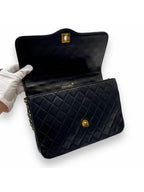 Chanel Vintage Quilted Lambskin Leather Shoulder Bag Chain