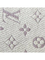 Louis Vuitton Logomania Silk Wool Scarf Monogram Grey Light Purple Pink