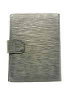 Fendi Epi Leather Agenda Pass Port Cover Case Notebook Black