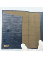 Fendi Epi Leather Agenda Pass Port Cover Case Notebook Black