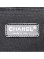 Chanel CC Quilted Nylon Luggage Carry-On Trolley Wheels Travel Bag