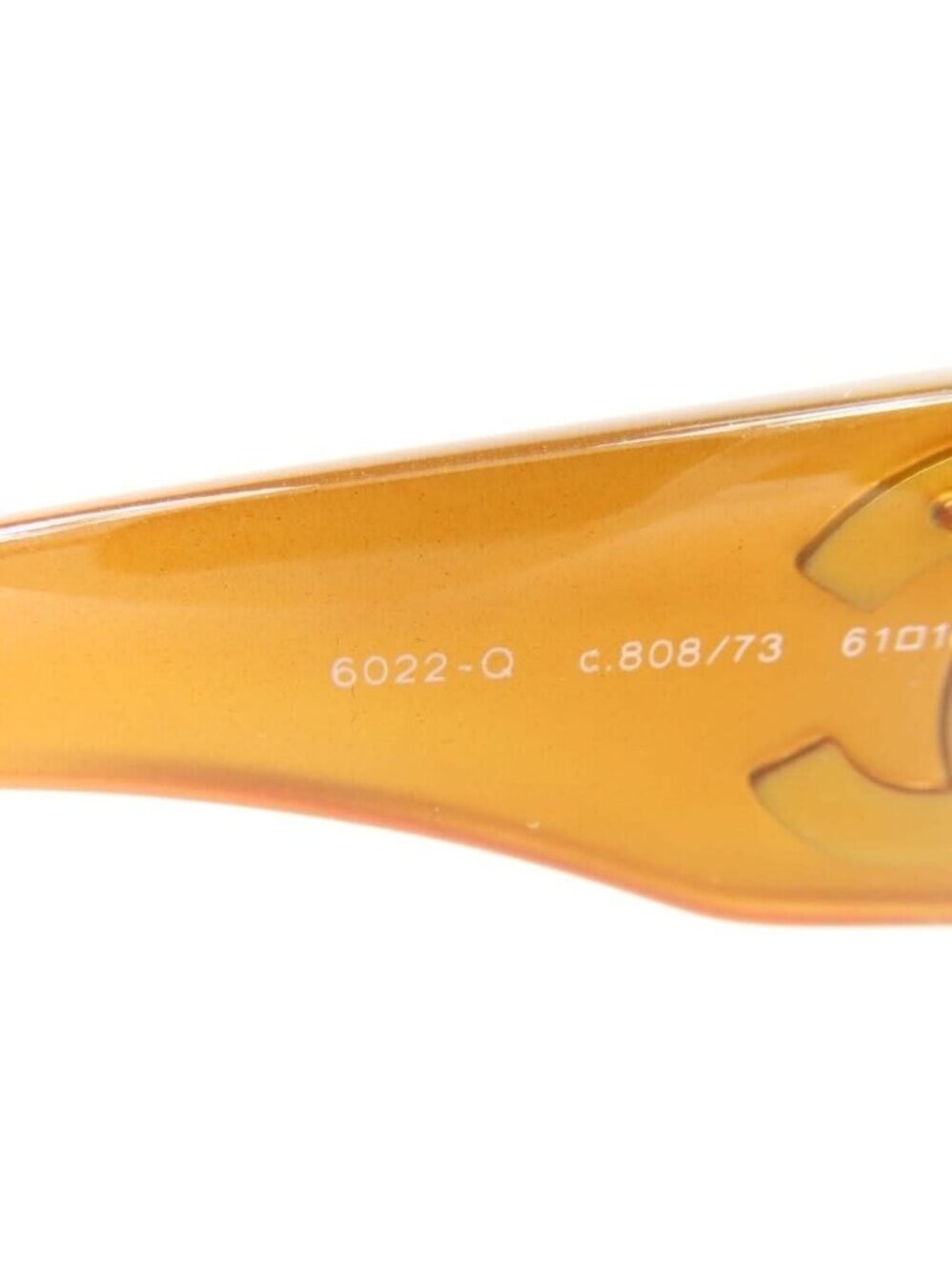 Chanel CC Vintage Logo Mother of Pearl Sunglasses 6022-Q Brown Amber — view 9