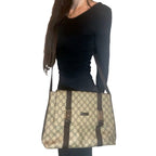 Gucci GG Supreme Web Canvas Sherry Messenger Bag Monogram Flap Tote — view 3