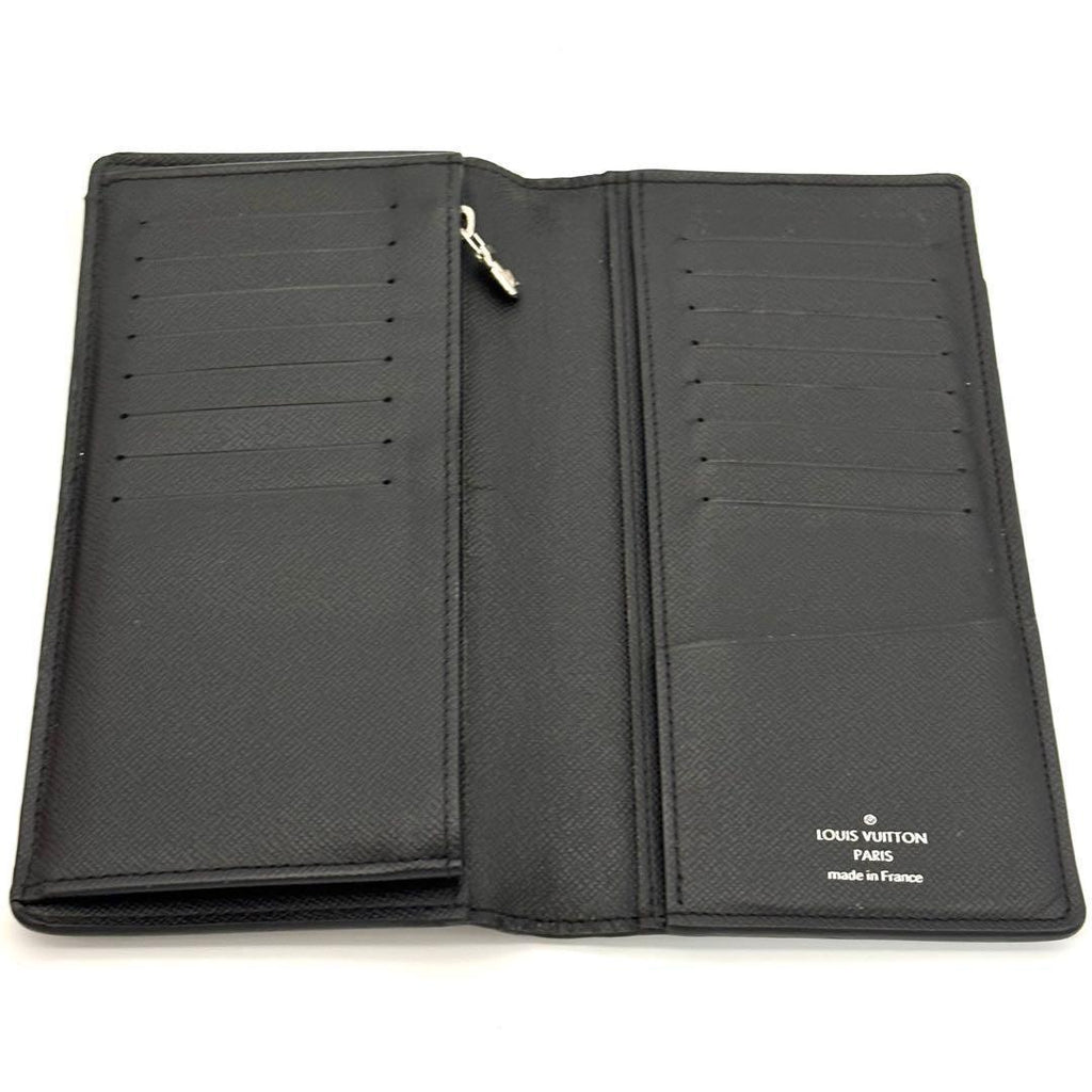 Louis Vuitton Wallet Taiga Portefeuille Brazza NM Black — view 3