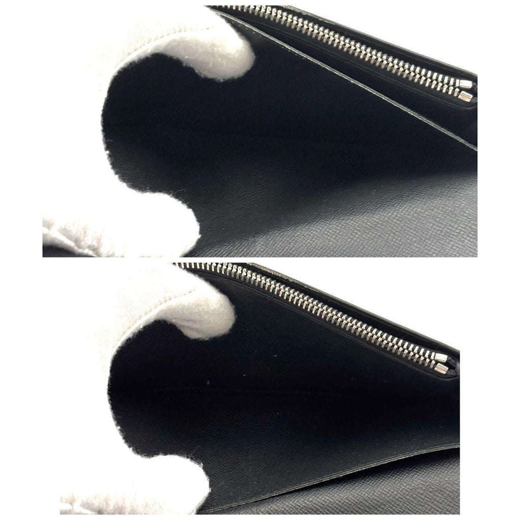 Louis Vuitton Wallet Taiga Portefeuille Brazza NM Black — view 7