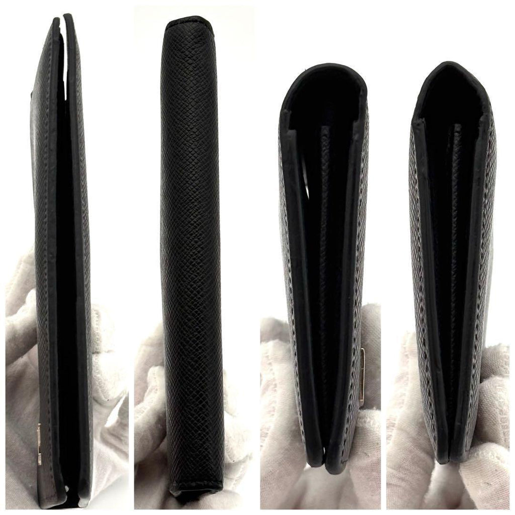 Louis Vuitton Wallet Taiga Portefeuille Brazza NM Black — view 8