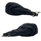 Prada Nylon Leather Chain Shoulder Bag Triangle Plate Logo Black — view 4