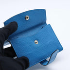 Hermes Bearn Mini Chevre Bifold Wallet Blue — view 5