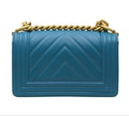 Chanel Boy Leather Chain Shoulder Bag — view 2