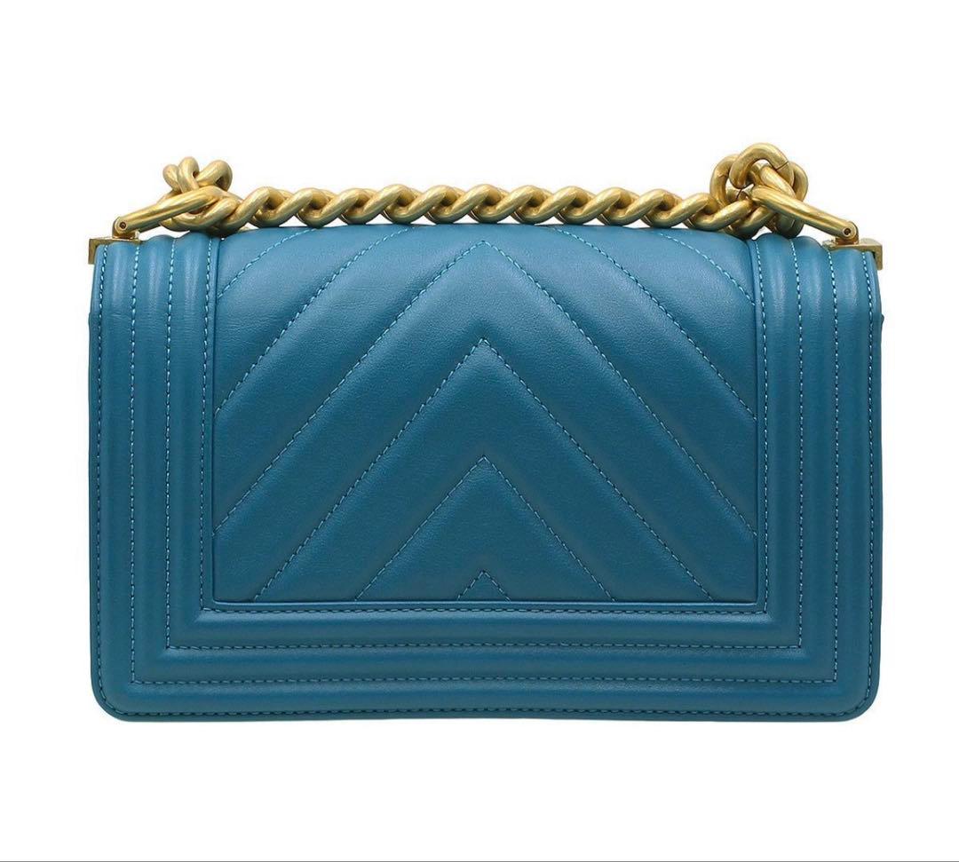 Chanel Boy Leather Chain Shoulder Bag — view 2