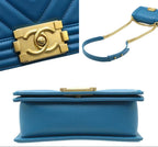 Chanel Boy Leather Chain Shoulder Bag — view 5