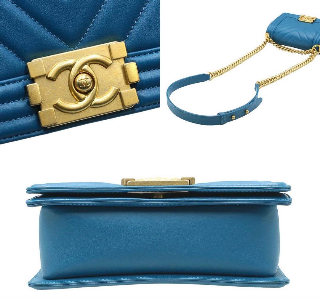 Chanel Boy Leather Chain Shoulder Bag — view 5