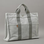 Hermes New Fourre Tout MM Tote Bag Canvas Gray Black — view 2