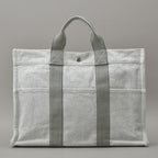 Hermes New Fourre Tout MM Tote Bag Canvas Gray Black — view 3