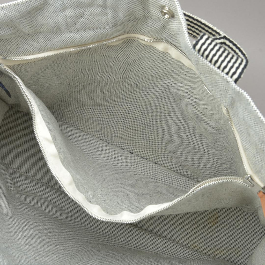Hermes New Fourre Tout MM Tote Bag Canvas Gray Black — view 7