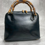 Gucci Handbag Bamboo Black Leather Gold — view 2