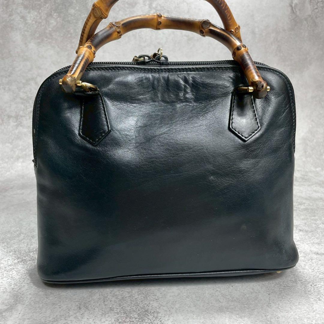 Gucci Handbag Bamboo Black Leather Gold — view 3